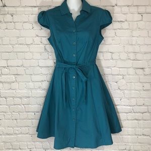 NWOT ModCloth Fervour Belted Shirtdress